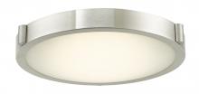 Abra Lighting 30066FM-BN-Halo - 13" Low Profile Frosted Glass Flushmount with High Output Dimmable LED