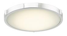 Abra Lighting 30067FM-CH-Halo - 17" Low Profile Frosted Glass Flushmount with High Output Dimmable LED