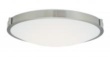 Abra Lighting 30068FM-BN-Halo - 20" Low Profile Frosted Glass Flushmount with High Output Dimmable LED