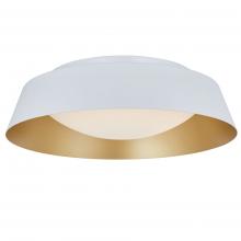 Abra Lighting 30072FM-MW.GOLD-Flare - 15" 3CCK Flared Metal Frame with Opal Glass Diffuser