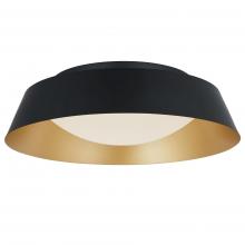 Abra Lighting 30073FM-MB.GLD-Flare - 18" 3CCK Flared Metal Frame with Opal Glass Diffuser