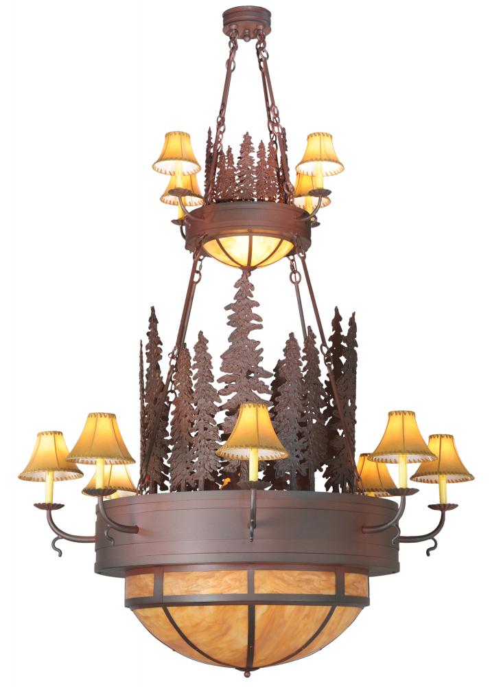 54&#34;W Walden Pine 2 Tier Chandelier