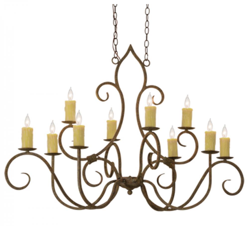 48&#34;L Clifton 10 LT Oblong Chandelier