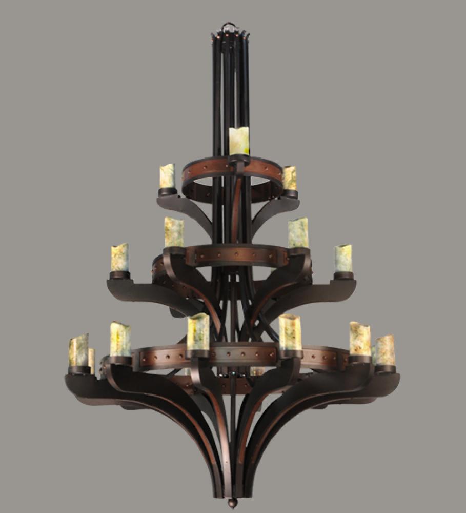 63&#34; Wide Castilla Jadestone 21 Light Three Tier Chandelier