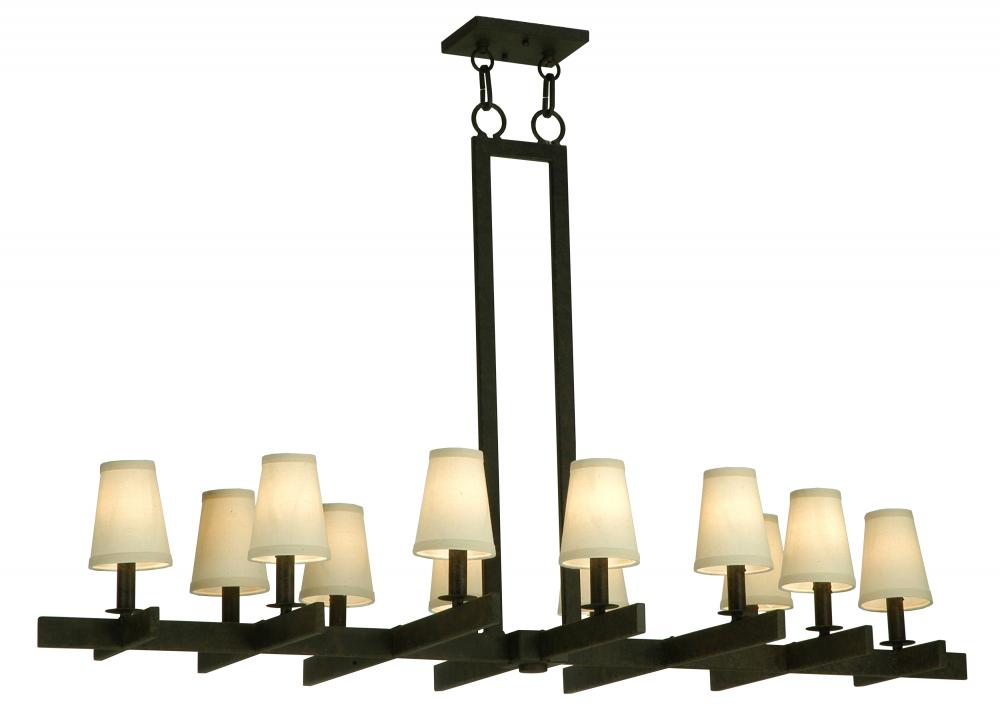 54&#34; Long Dante 12 Light Oblong Chandelier