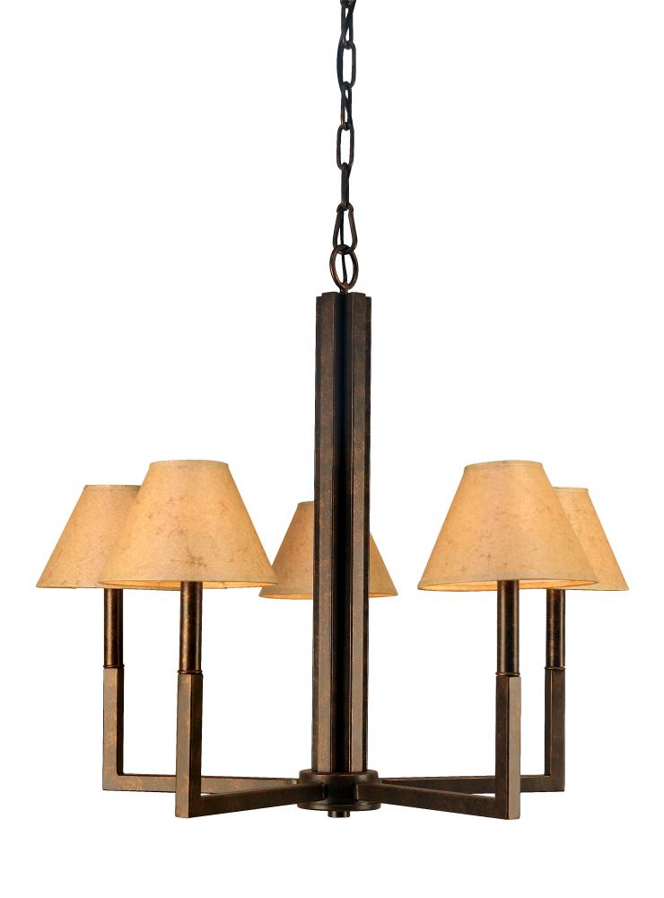 24&#34; Wide Rula 5 Light Chandelier