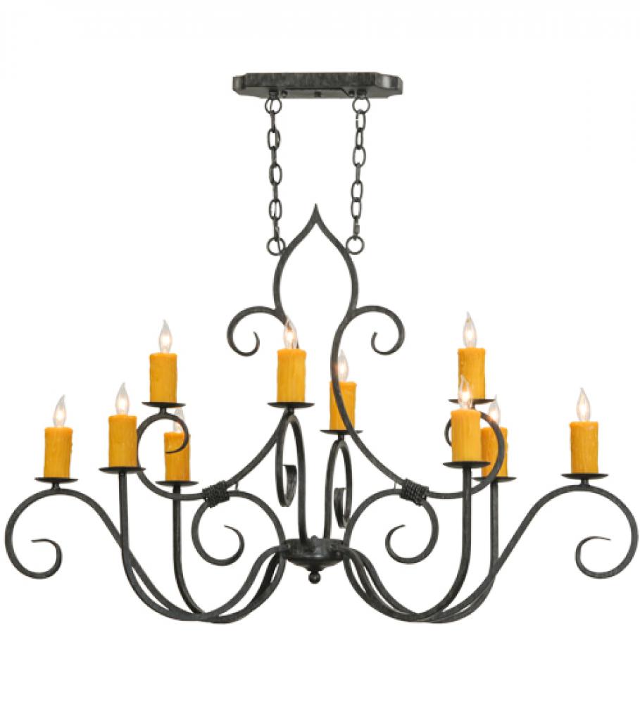 48&#34;L Clifton 10 LT Oblong Chandelier