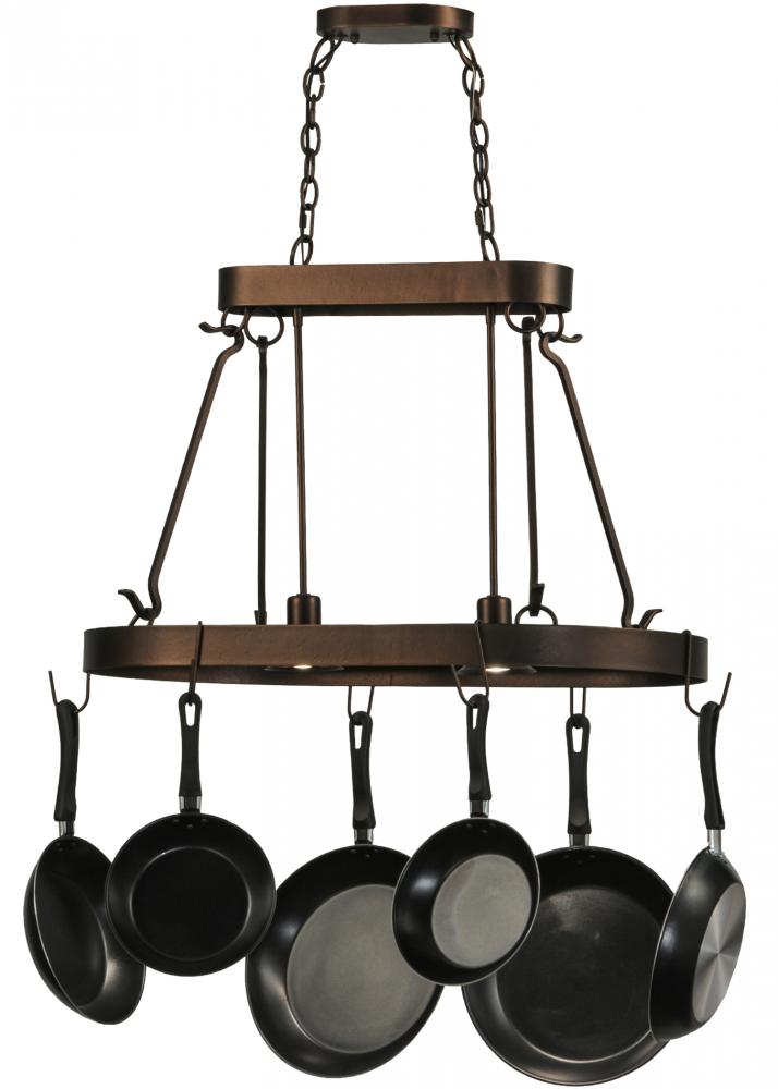 32&#34; Long Harmony 2 Light Pot Rack