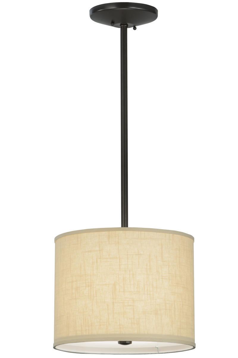 14&#34;W Cilindro Beige Textrene Pendant