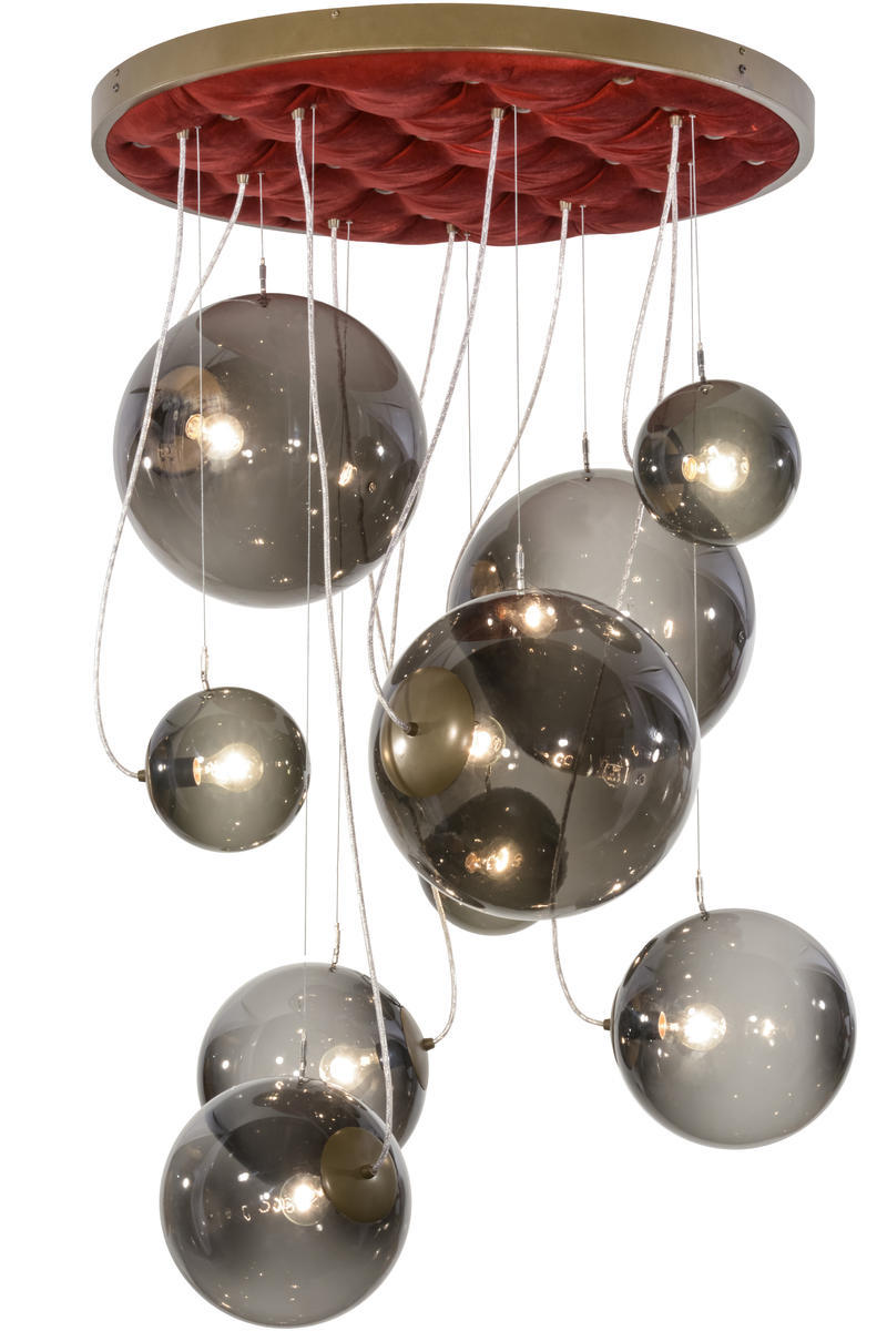 40&#34;W Bola Plush 9 LT Cascading Pendant