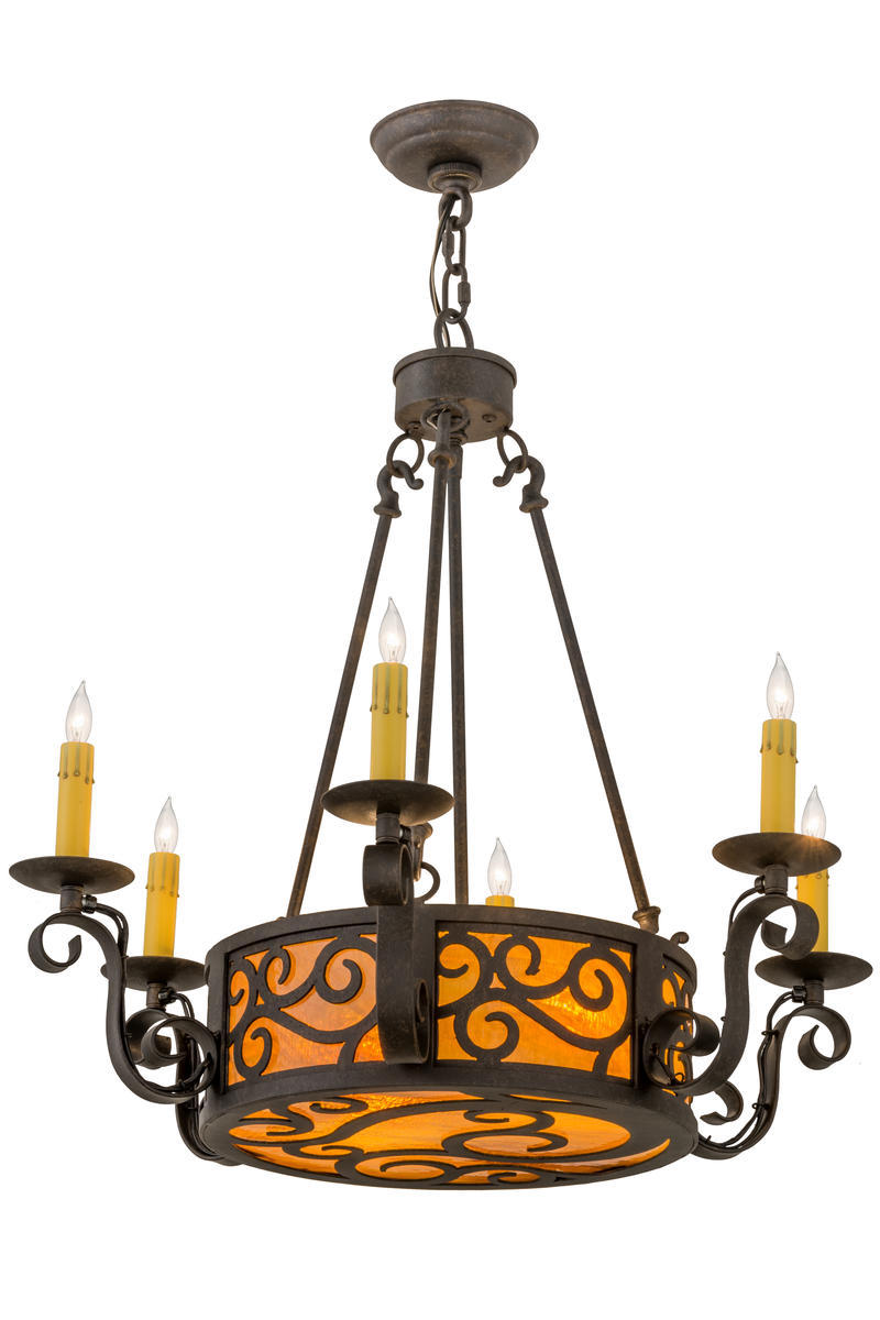 26&#34; Wide Delano 6 Light Chandelier