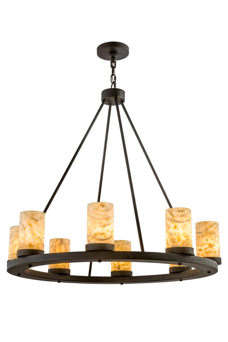 36&#34;W Loxley Jadestone 8 LT Chandelier