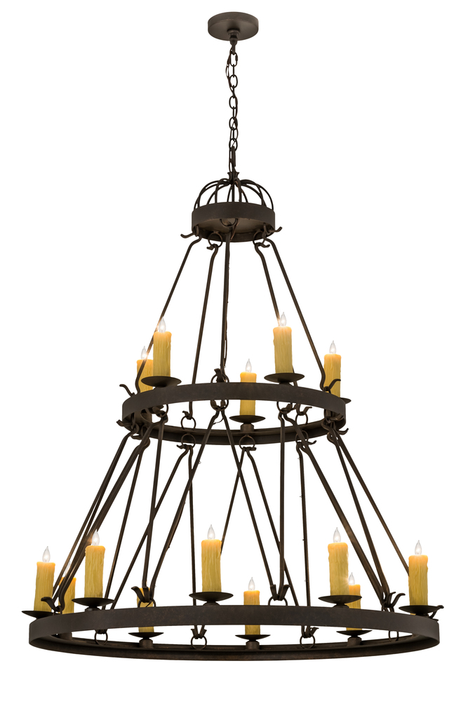 48&#34;W Lakeshore 15 LT Two Tier Chandelier