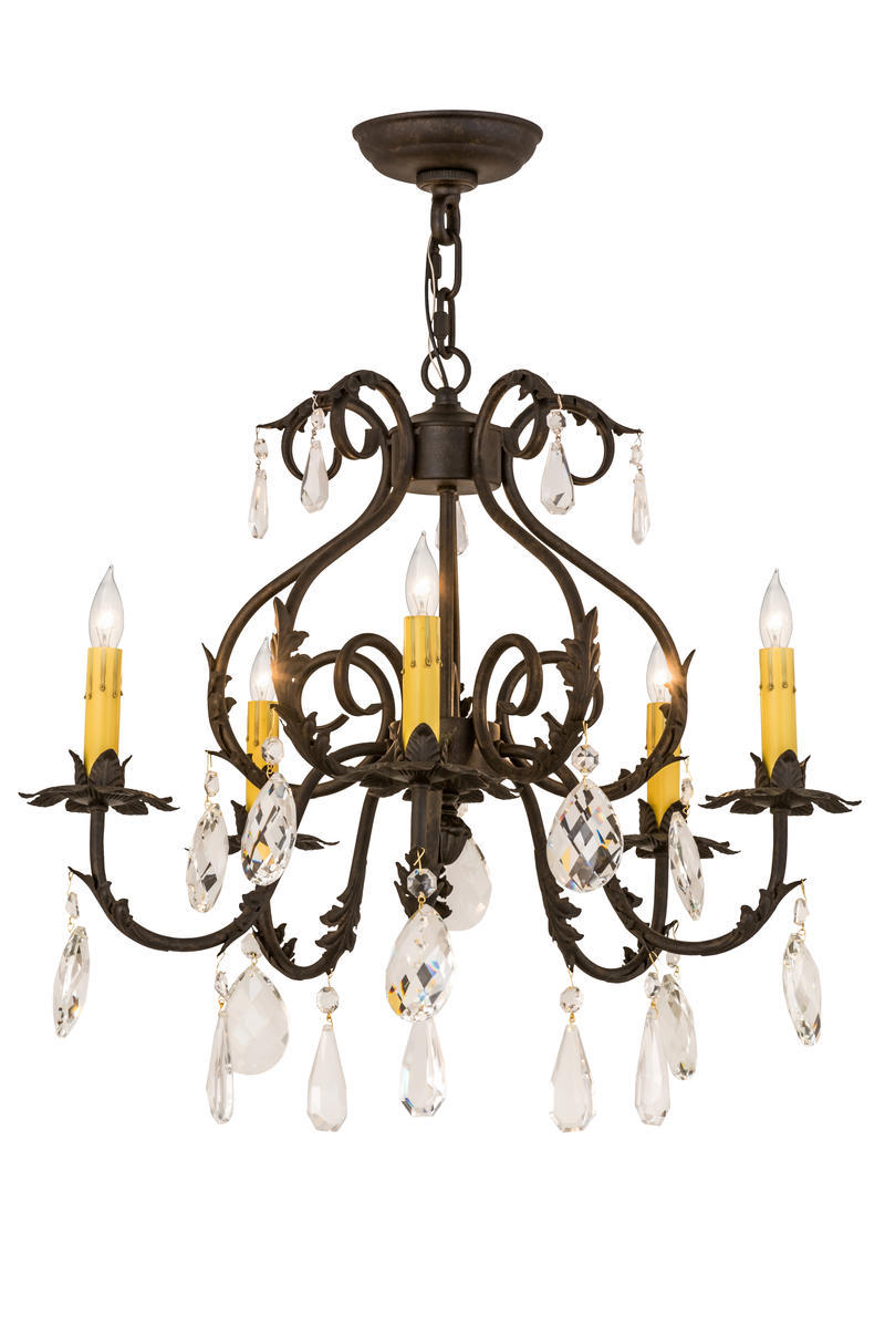 24&#34; Wide Chantilly 5 Light Chandelier