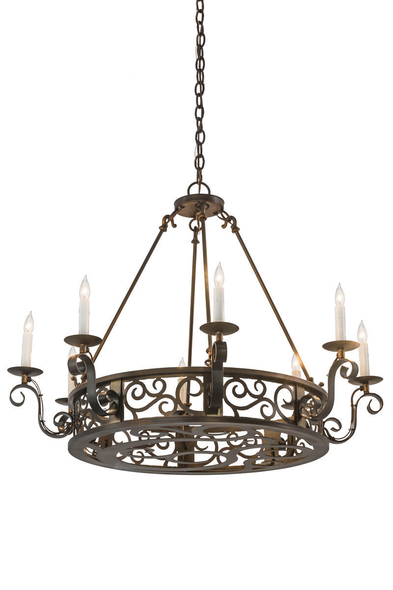 36&#34;W Delano 8 LT Chandelier