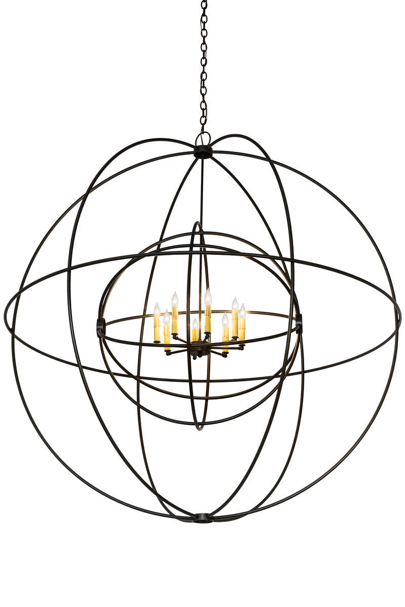 60&#34; Wide Atom Enerjisi 8 Light Chandelier