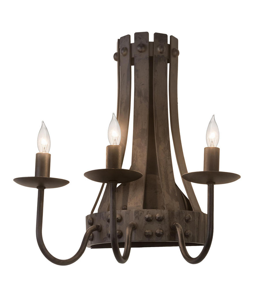 14&#34; Wide Barrel Stave Wall Sconce