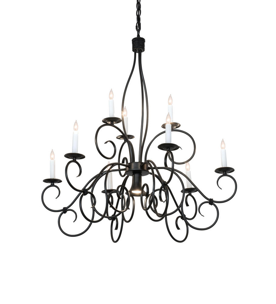 36&#34; Wide Grace 10 Light Two Tier Chandelier