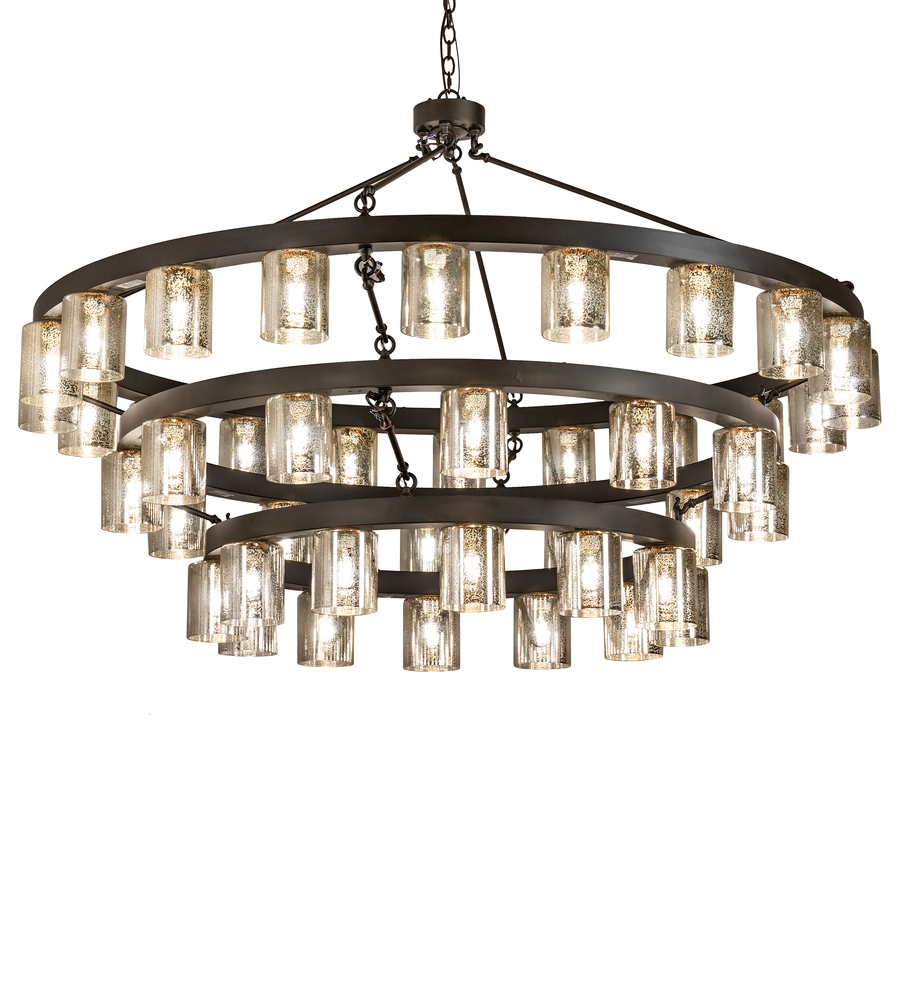 70&#34; Wide Loxley Horizon Ring 44 Light Three Tier Chandelier..