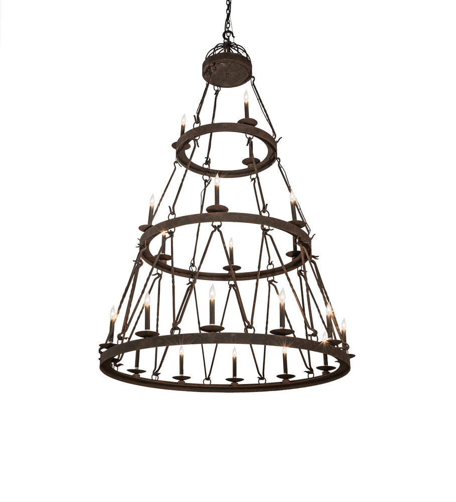 54&#34; Wide Lakeshore 21 Light Three Tier Chandelier