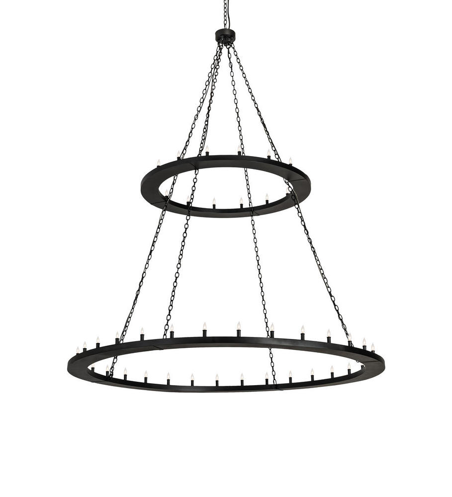 84&#34; Wide Loxley 48 Light Two Tier Chandelier