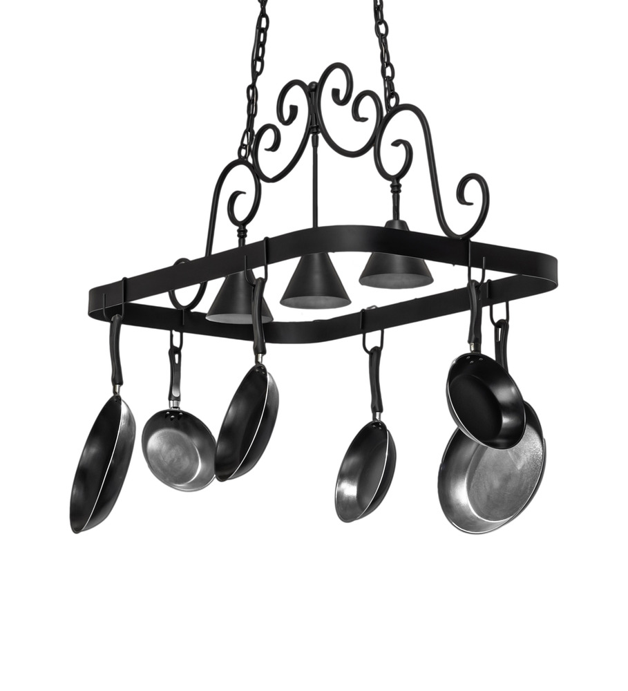 46&#34; Long Elana 3 Light Pot Rack