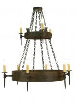 2nd Avenue Designs Blue 112813 - 47" Wide Warwick 12 Light Two Tier Chandelier