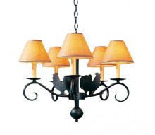 2nd Avenue Designs Blue 115631 - 24" Wide Animal 5 Light Chandelier