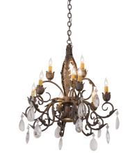 2nd Avenue Designs Blue 116318 - 26"W New Country French 9 LT Chandelier