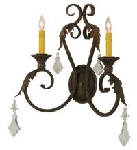 2nd Avenue Designs Blue 116398 - 19"W Josephine 2 LT Wall Sconce