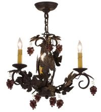 2nd Avenue Designs Blue 117174 - 18"W Vineyard 3 LT Chandelier