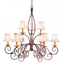 2nd Avenue Designs Blue 119084 - 36" Wide Grace 10 Light Two Tier Chandelier