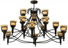 2nd Avenue Designs Blue 120749 - 58" Wide Aspen 15 Light Chandelier