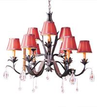 2nd Avenue Designs Blue 120769 - 28" Wide Slenderleaf 9 Light Chandelier