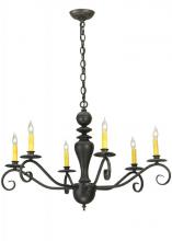 2nd Avenue Designs Blue 127878 - 33" Wide Emory 6 Light Chandelier