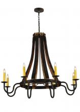 2nd Avenue Designs Blue 135754 - 50"W Barrel Stave Madera 8 LT Chandelier