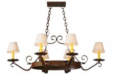 2nd Avenue Designs Blue 141763 - 40"L Handforged Oval 6 LT Chandelier