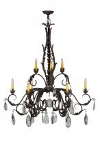 2nd Avenue Designs Blue 143064 - 38.5" Wide New Country French 9 Light Chandelier