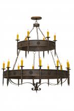 2nd Avenue Designs Blue 145304 - 69"W Calandra 18 LT Two Tier Chandelier