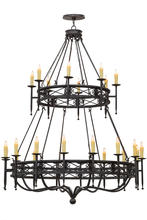 2nd Avenue Designs Blue 152111 - 70"W Gina 24 LT Two Tier Chandelier