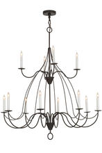 2nd Avenue Designs Blue 154070 - 48"W Polonaise 12 LT Two Tier Chandelier