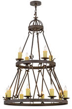 2nd Avenue Designs Blue 154642 - 36"W Lakeshore 12 LT Two Tier Chandelier