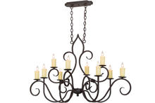 2nd Avenue Designs Blue 154997 - 48"L Clifton 10 LT Oblong Chandelier