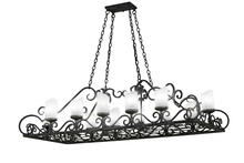 2nd Avenue Designs Blue 156111 - 66"L Carlotta 12 LT Oblong Chandelier