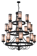 2nd Avenue Designs Blue 156557 - 60"W Nehring 20 LT Three Tier Chandelier