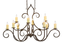 2nd Avenue Designs Blue 156587 - 48"L Clifton 10 LT Oblong Chandelier