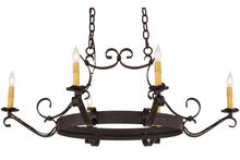 2nd Avenue Designs Blue 157894 - 38"L Handforged 6 LT Oval Chandelier