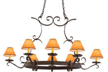 2nd Avenue Designs Blue 160119 - 53" Long Handforged 8 Light Oblong Chandelier