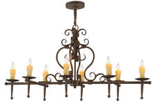 2nd Avenue Designs Blue 160713 - 48"L Monica 8 LT Oblong Chandelier