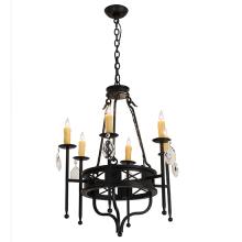 2nd Avenue Designs Blue 160742 - 24" Wide Gina 6 LT Chandelier